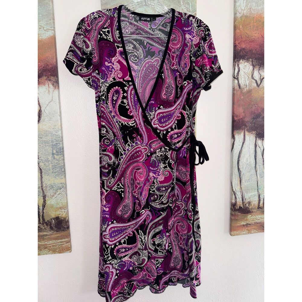 Y2K Paisley Wrap Dress